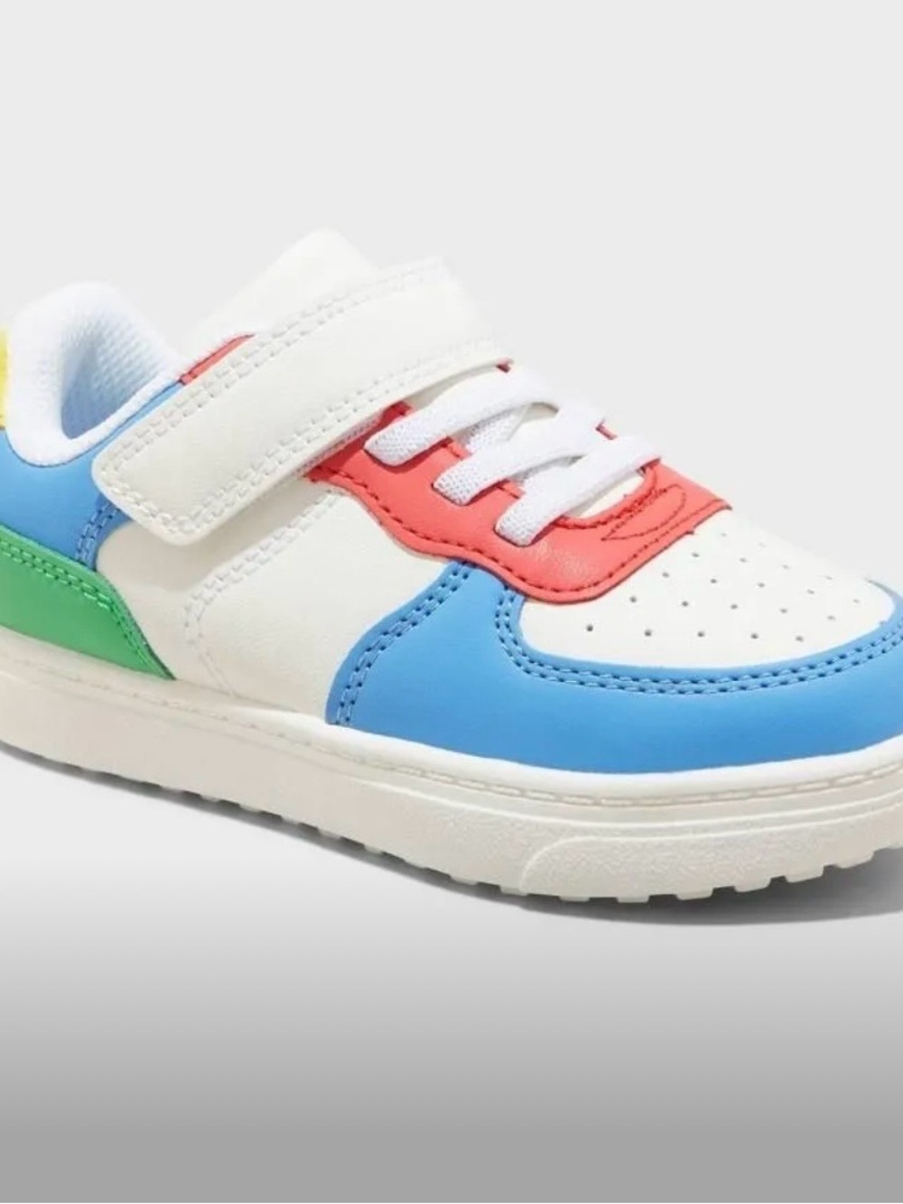 Cat & Jack Jaid White Multi-Color Velcro Sneaker